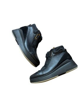 IgI & Co Donna Leather Suede Hidden Wedge Sneakers made in Italy